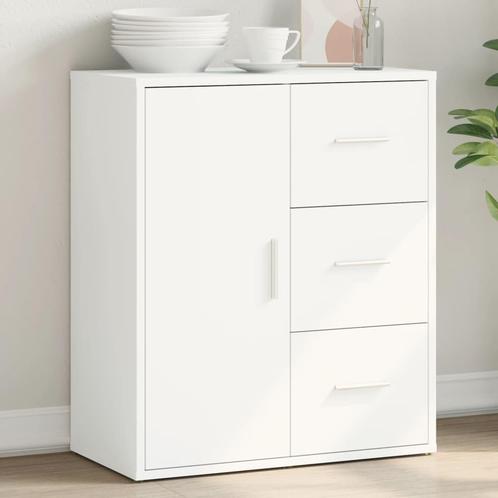 vidaXL Dressoir 60x31x70 cm bewerkt hout wit, Huis en Inrichting, Kasten | Dressoirs, Nieuw, Verzenden
