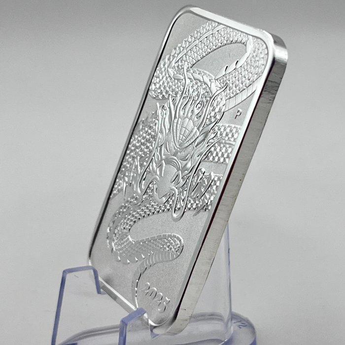 Australië. 1 Dollar 2025 Dragon Rectangular 1 oz Silver Coin, Postzegels en Munten, Munten | Europa | Niet-Euromunten
