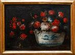 Scuola lombarda (XVIII) - Natura morta con vaso di fiori, Antiek en Kunst