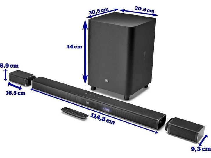 JBL Bar 5.1 - Soundbar met draadloze subwoofer en afneembare, Huis en Inrichting, Woonaccessoires | Overige, Zo goed als nieuw