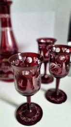 Karaf (6) - Kristal - Original Egermann Cherry, Antiek en Kunst
