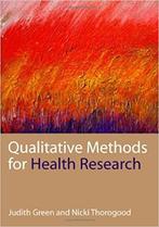 Qualitative Methods for Health Research - Judith Green, Nick, Livres, Livres d'étude & Cours, Verzenden