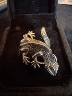 Zonder Minimumprijs - Ring De Kameleon Dierenfiguur 925, Nieuw