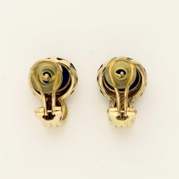 Oorbellen - 14 karaat Geel goud - 3.10ct. tw. Lapis lazuli, Bijoux, Sacs & Beauté, Boucles d'oreilles