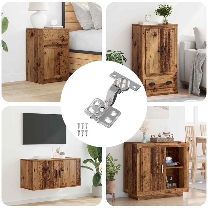 vidaXL Scharnier 254 pcs Nikkel 85 x 52,5 x 9,5 mm IJzer, Doe-het-zelf en Bouw, Hang- en Sluitwerk, Nieuw, Verzenden