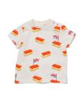 HEMA Baby T-shirt Oranje Tompouce Gebroken Wit
