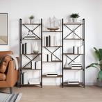 vidaXL Boekenplank Gerookt eiken 156 x 25 x 167.5 cm Bewerkt, Huis en Inrichting, Verzenden, Nieuw