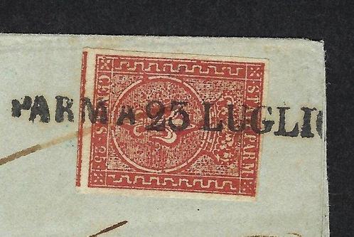 Anciens états italiens - Parme 1855/1853 - 25c Bruno Rosso, Postzegels en Munten, Postzegels | Europa | Italië