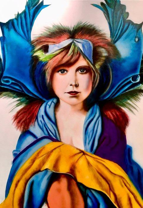 Patrick Lepoutre(PatLepo) - Dragon Girl - XL, Antiquités & Art, Art | Peinture | Moderne