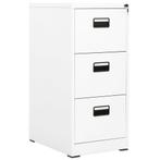vidaXL Archiefkast 46x62x102,5 cm staal wit, Huis en Inrichting, Verzenden, Nieuw
