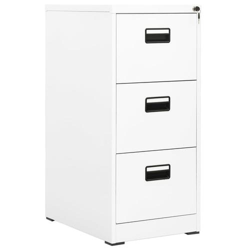 vidaXL Archiefkast 46x62x102,5 cm staal wit, Huis en Inrichting, Kasten | Overige, Nieuw, Verzenden