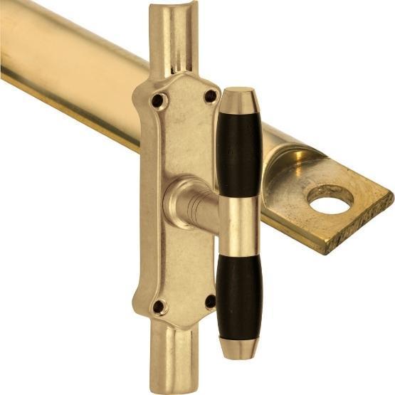 Kruk-espagnolet Ton Ebben messing antiek inclusief 1 stang, Doe-het-zelf en Bouw, Hang- en Sluitwerk, Klink of Kruk, Nieuw, Overige materialen