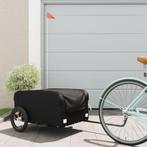 vidaXL Fietstrailer 45 kg ijzer zwart, Fietsen en Brommers, Verzenden, Nieuw