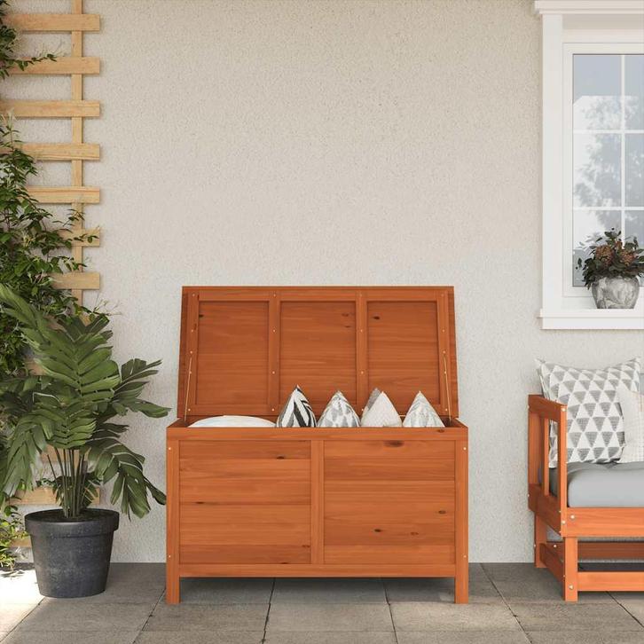 vidaXL Tuinbox 99x49,5x58,5 cm massief vurenhout, Tuin en Terras, Bergingen en Tuinkasten, Nieuw, Verzenden
