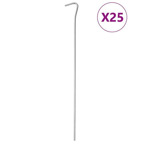 vidaXL Tentharingen 25 st Ø4 mm 30 cm gegalvaniseerd staal, Caravans en Kamperen, Tentaccessoires, Nieuw, Verzenden