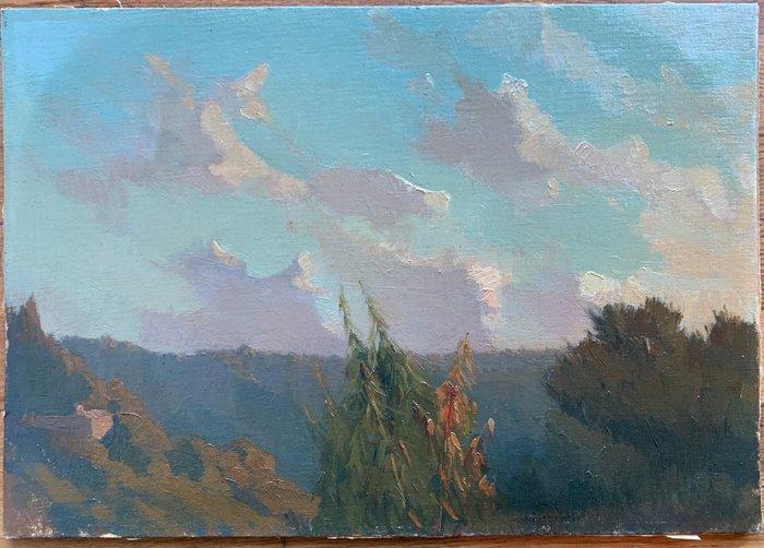 Umberto Prencipe (1879-1962) - Profilo di campagna orvietana, Antiquités & Art, Art | Peinture | Classique