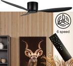 2dekans | Plafondventilator Brezza 3 blad 132 cm zwart -, Elektronische apparatuur, Ophalen of Verzenden, Nieuw