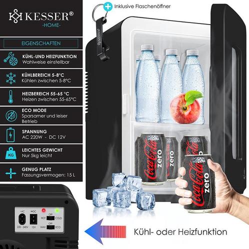 Minikoelkast -  koelkast - 15 Liter - AC DC 220-240V en 12V, Elektronische apparatuur, Koelkasten en IJskasten, Verzenden