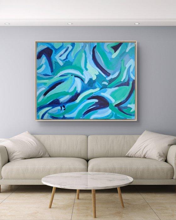 Gaby Acevedo - Aqua n°3 (XL), Antiek en Kunst, Kunst | Schilderijen | Modern