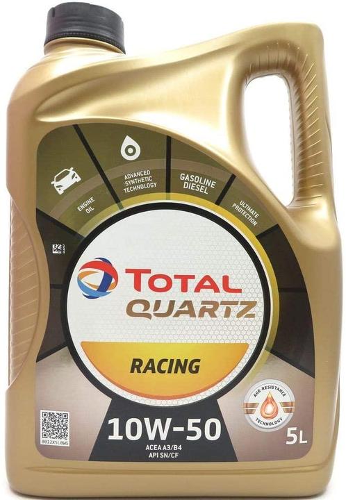 Total Quartz Racing 10W50 5 Liter, Auto diversen, Onderhoudsmiddelen, Ophalen of Verzenden
