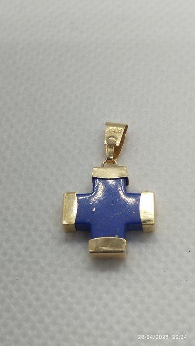 Zonder Minimumprijs - Kruishanger - 14 karaat Geel goud, Handtassen en Accessoires, Antieke sieraden