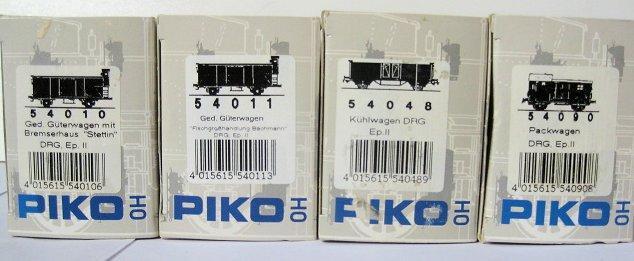 Piko H0 - 54010/54011/54048/54009 - Wagon de marchandises, Hobby en Vrije tijd, Modeltreinen | H0