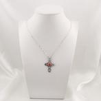 Koraal - Zilver - Ketting met hanger - met de hand gemaakt