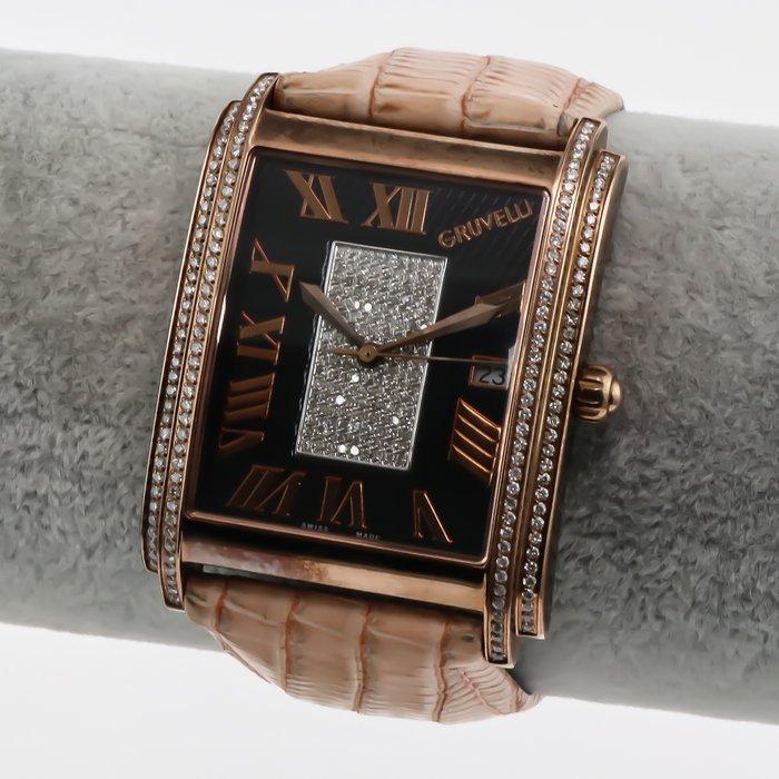 Gruvelli - Swiss Diamond Watch - GP-XXX-RL-DD-3 - Zonder, Handtassen en Accessoires, Horloges | Heren