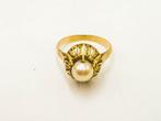 Ring - 18 karaat Geel goud Parel, Handtassen en Accessoires, Nieuw