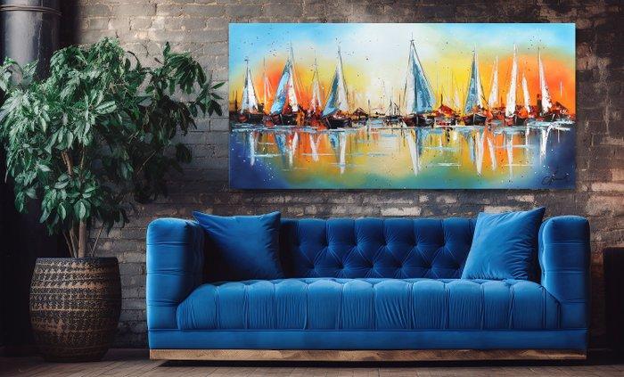 Monika Spiewak - Regatta - XXL, Antiek en Kunst, Kunst | Schilderijen | Modern