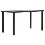 vidaXL Eettafel 140x70x75 cm MDF zwart en betongrijs, Huis en Inrichting, Tafels | Eettafels, Verzenden, Nieuw