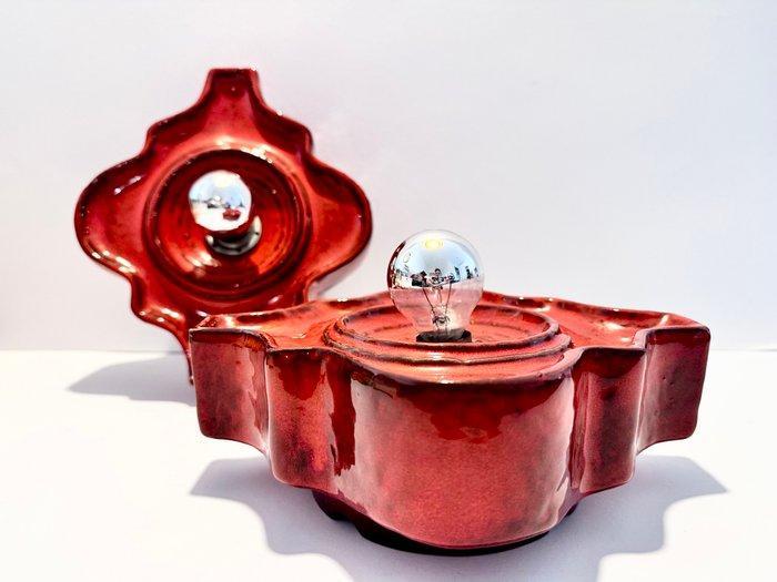 Hustadt Leuchten - Wandlamp - Aluminium, Keramiek - Een paar, Antiek en Kunst, Kunst | Designobjecten