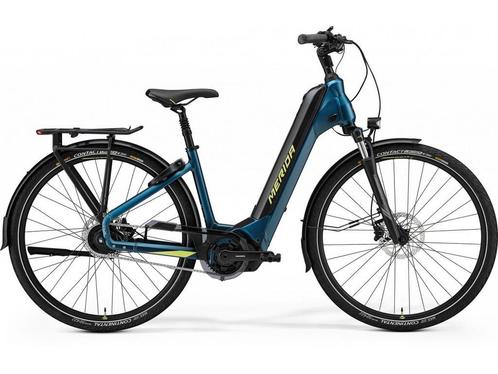 Merida ESPRESSO CITY 700 - Silk teal blue/lime - M - 48cm, Vélos & Vélomoteurs, Vélos électriques, Enlèvement