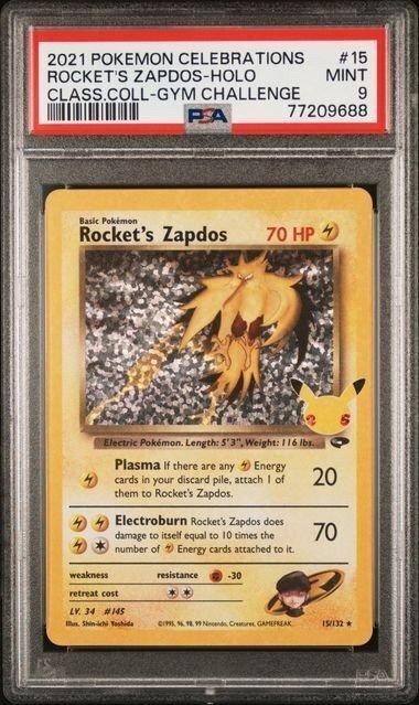 Pokémon Graded card - Celebrations - Holo Rockets Zapdos, Hobby & Loisirs créatifs, Jeux de cartes à collectionner | Pokémon