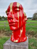 Statue, head red with gold  paint - 50 cm - polyrésine