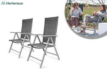 Tweedekans | Hortensus Tuinstoelen - Set van 2 - Verstelbaar beschikbaar voor biedingen