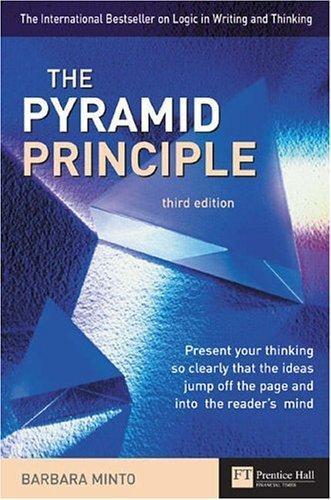 The Pyramid Principle / Present Your Thinking So Clearly, Boeken, Overige Boeken, Zo goed als nieuw, Verzenden