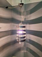 Plafondlamp (2) - staal en plexiglas - Metaal, plexiglas