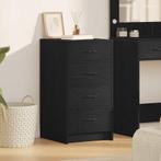 vidaXL Dressoir met lade Zwart eiken 40 x 41 x 75 cm Bewerkt, Huis en Inrichting, Kasten | Dressoirs, Verzenden, Nieuw
