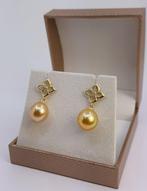 Oorbellen - 14 karaat Geel goud - 0.02ct. tw. - Gouden, Nieuw