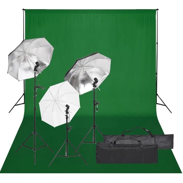 VD  Fotostudioset met verlichtingsset en achtergrond, Auto diversen, Autogereedschap, Verzenden