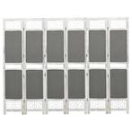 vidaXL Kamerscherm met 6 panelen 210x165 cm stof grijs, Huis en Inrichting, Woonaccessoires | Overige, Verzenden, Nieuw