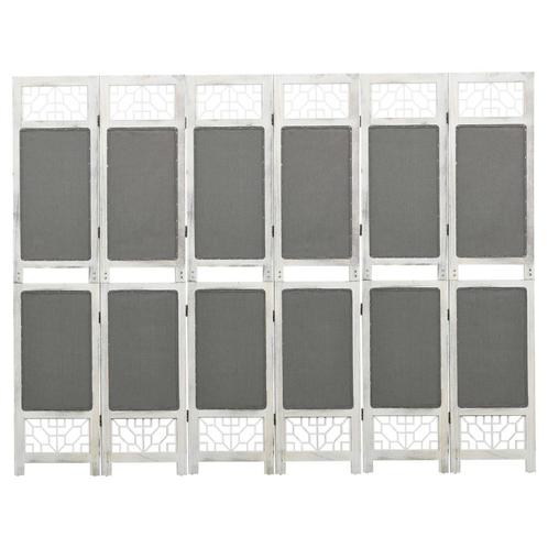 vidaXL Kamerscherm met 6 panelen 210x165 cm stof grijs, Huis en Inrichting, Woonaccessoires | Overige, Nieuw, Verzenden