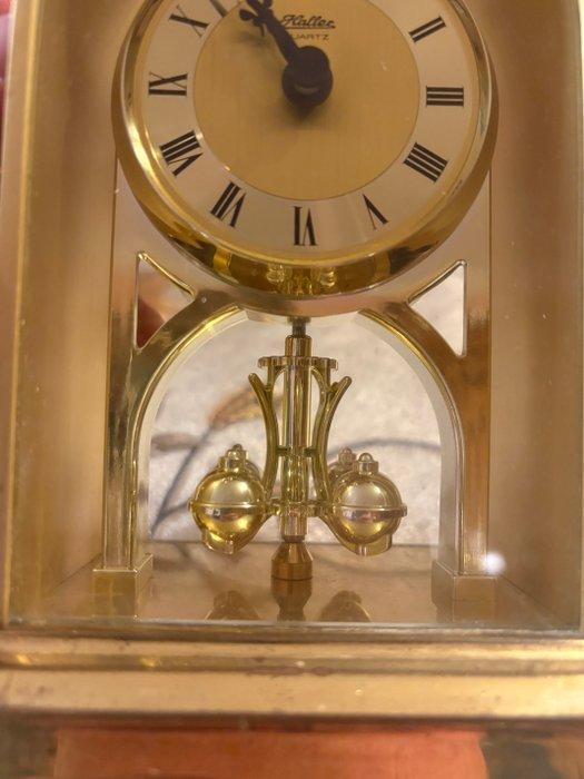 Horloge de table - haller - Vintage - Laiton doré, Cristal -, Antiek en Kunst, Antiek | Klokken