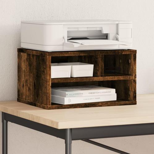 vidaXL Printerkastje 40x32x22,5 cm bewerkt hout gerookt, Computers en Software, Printers, Nieuw, Verzenden