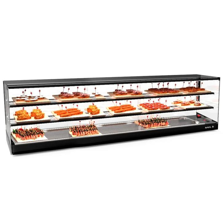 Tapasvitrine | LOGIC | Zwart | +2°C/+6°C | Statisch | 3, Zakelijke goederen, Horeca | Keukenapparatuur, Nieuw in verpakking, Verzenden