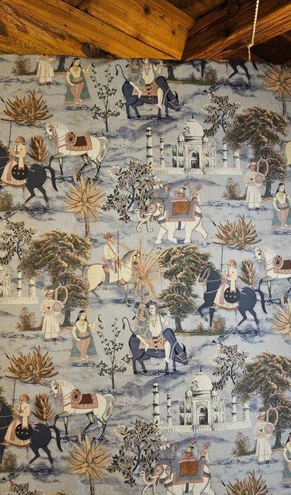 Zeldzaam textiel Aziatisch Taj Mahal - realistisch origineel, Antiek en Kunst, Antiek | Tapijten, Tafelkleden en Textiel