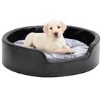 vidaXL Lit pour chiens Noir et gris 69x59x19 cm Peluche, Verzenden, Neuf