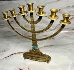 Judaica - Kandelaar - Koper - Grote koperen Joodse 7 arms