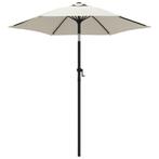 Parasol Zandwit | Tweede Kansje! Voor jouw terras!, Tuin en Terras, Nieuw, 1 tot 2 meter, Stokparasol, Kantelbaar